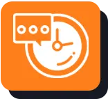 Shopping cart icon on purple background.